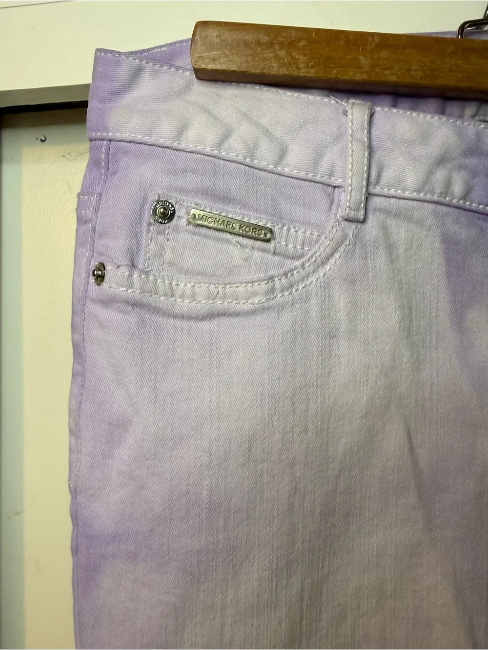 Michael Kors Lavender Handmade Tie-Dye Jeans